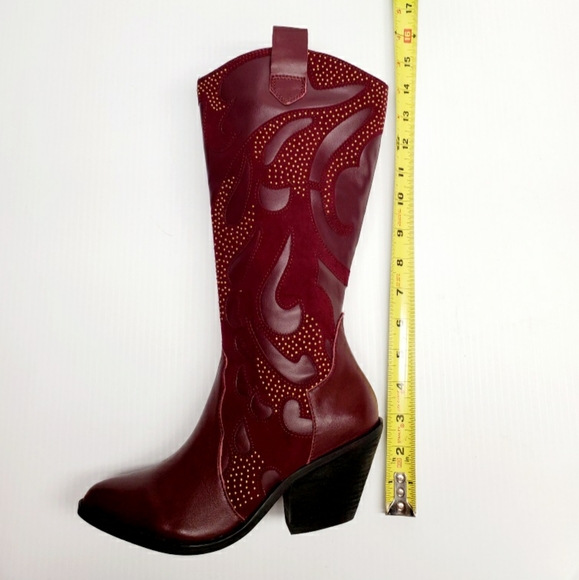 Carlos Santana Axel Studded RED Western Boots - Picture 8 of 12